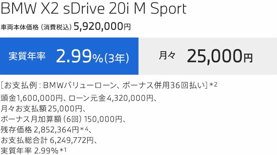 X2　支払例