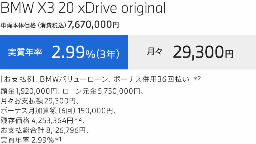 X3　支払例